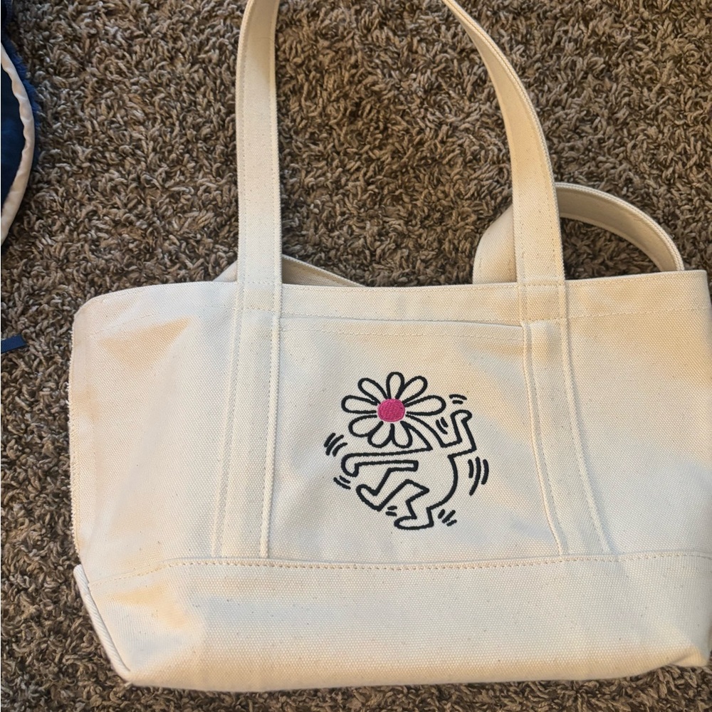 BAGGU Canvas Tote Bag with Graphic Design